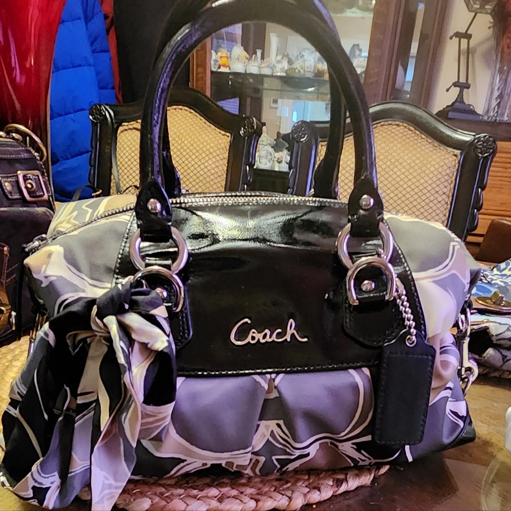 Coach bag with bonus Coach scarf attached